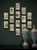 Colección de 14 Grabados Antiguos 'Petit Courrier des Dames'