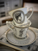 Juego de 2 Tazas y Platos de Café 'Palladium' - 80 ml