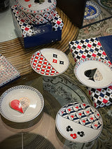 Juego de 4 Pequeños Platos de Porcelana 'Casino'