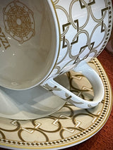 Taza de Té de Porcelana con Plato 'Decó' - 220 m