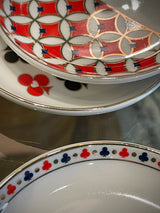 Juego de 4 Pequeños Platos de Porcelana 'Casino'