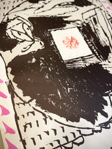 Aguafuerte Original 'Fenêtres - Rose' - Pierre Alechinsky