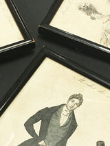 Colección de 14 Grabados Antiguos 'Petit Courrier des Dames'