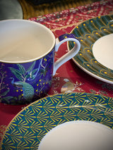 Set de 2 Tazas con Plato 'Imperial Peacock' - 240 ml