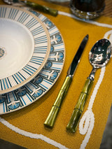 Juego de Cubertería 'Bamboo Olive' - 24 Piezas