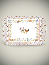 Bandeja Rectangular Con Asas 'Country Life' - 52x35 cm