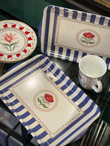 Bandeja Rectangular Pequeña 'Flowery' - 32x22 cm