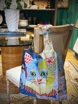 Bolsa Plegable 'Collage Gato'