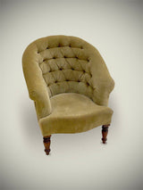 Butaca Clásica 'Langham' en Capitoné en Terciopelo