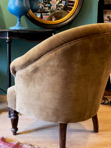 Butaca Clásica 'Langham' en Capitoné en Terciopelo