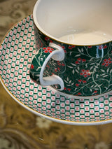 Set de 2 Tazas con Plato 'Floral Fantasy' - 240 ml