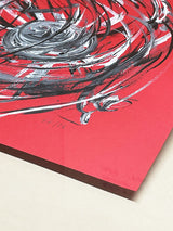 Original Painting 'Sphere on Red' - 29.5x29.5 cm - Federico Font