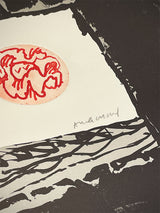 Aguafuerte Original 'Fenêtres - Brun' - Pierre Alechinsky