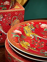Set de 4 Platos de Postre de Porcelana 'Bengala'