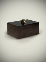 Decorative Box in Black Wood 'Skull'