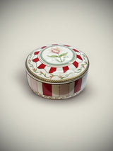 Round Porcelain Jewelry Box 'Flowery'