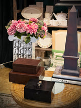 Decorative Box in Black Wood 'Skull'