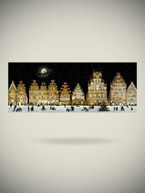 Calendario de Adviento 'Panorama de Ciudad en Navidad' - 69x27 cm