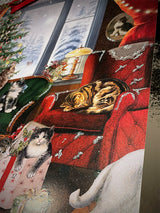 Calendario de Adviento 'Gatos en la Ventana' - 48x48 cm