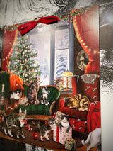 Calendario de Adviento 'Gatos en la Ventana' - 48x48 cm