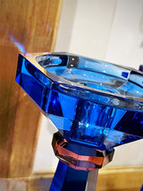 Pair of 'Art Deco' Crystal Chandeliers - Cobalt Blue