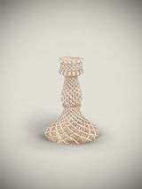 Candelabro Clásico 'Faccioluce' Blanco y Dorado - Mediano