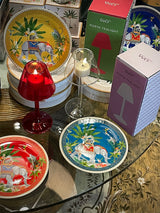 Candelabro Portavela de Cristal 'Samarcanda' Rojo