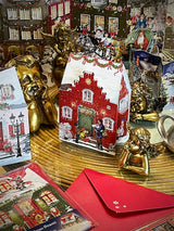 Decoración de Adviento 'Casa Navideña' - Roja