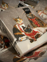 Pack de 20 Servilletas de Papel 'Scarf Cats' - 25x25 cm