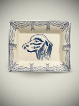 Cenicero Clásico 'Spaniel' Azul Grande