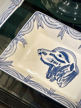 Cenicero Clásico 'Spaniel' Azul Pequeño