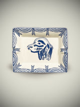 Cenicero Clásico 'Spaniel' Azul Pequeño