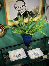 Cenicero Clásico 'Spaniel' Azul Pequeño