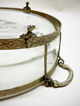 Round Glass Centerpiece 'Herbert' With Handles