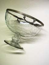 Glass Centerpiece 'Herbert' With Handles and Feet