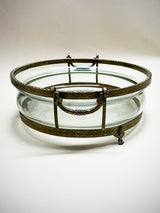 Round Glass Centerpiece 'Herbert' With Handles