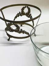 Glass Centerpiece 'Herbert' With Laurel Wreath