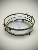 Round Glass Centerpiece 'Herbert' With Handles