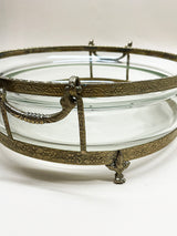 Round Glass Centerpiece 'Herbert' With Handles