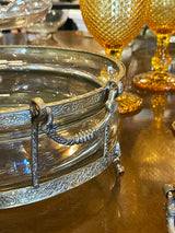 Round Glass Centerpiece 'Herbert' With Handles