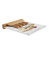 Tabla de Cortar de Cristal y 4 Cuchillos 'Les Fromages'