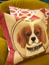 'King Charles Cavalier Portrait' Cushion Cover - 45x45 cm