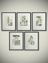 Carpeta 'Nuevos Tipos Urbanos' con 5 Aguafuertes - Manolo Valdés