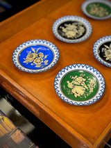 Juego de 6 Platitos de Porcelana 'French Toile' - Vintage