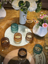 Portavela Tealight de Cristal 'Brisa' - Champán