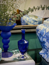 Jarrón de Cristal Azul 'Doris' - Vintage