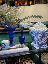 Jarrón de Cristal Azul 'Doris' - Vintage