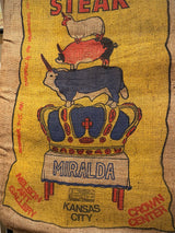 Saco Rafia Proyecto 'Wheat & Steak' 1981 para Kansas City - Antoni Miralda