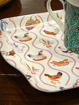 Bandeja Rectangular Pequeña 'Country Life' - 32x22 cm