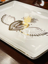 Bandeja Decorativa Cerámica Grande 'Ex-Voto' - Blanca